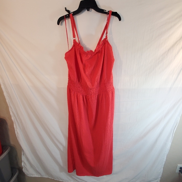 MICHAEL MICHAEL KORS Women's 2X Geranium Ring Maxi Sheath Side Split Dress New - Picture 4 of 9